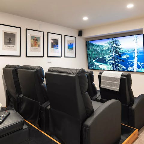 Screen a family favourite in the cinema room