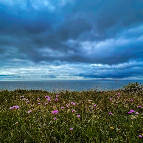 Walk just seven minutes to Boscombe Beach