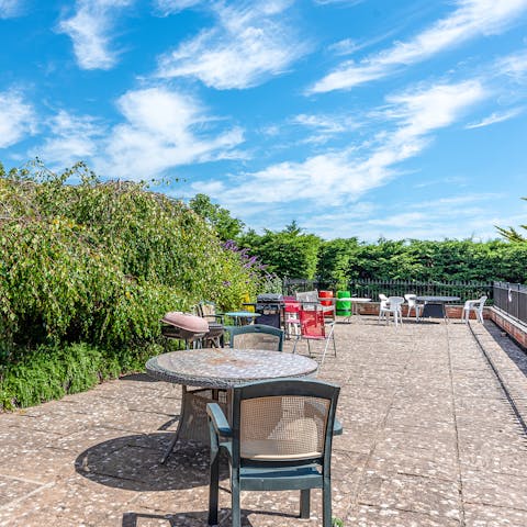 Share a glass of wine on the terrace