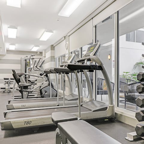 Fit in a workout at the gym