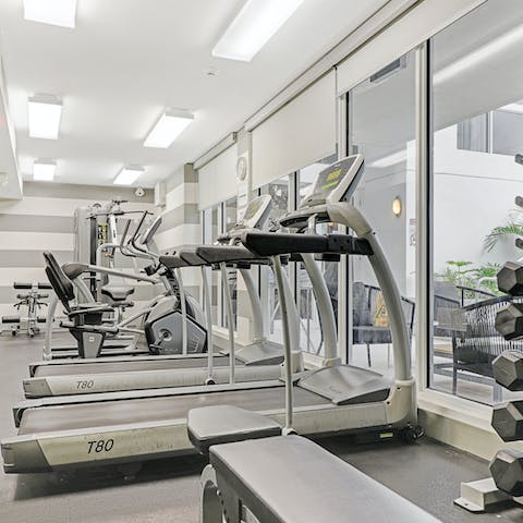 Fit in a workout at the gym