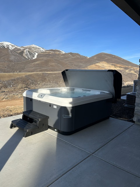 Wind down in the hot tub after a busy day on the slopes or trails