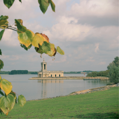 Stretch your legs walking around Rutland Water – it's about twenty minutes away