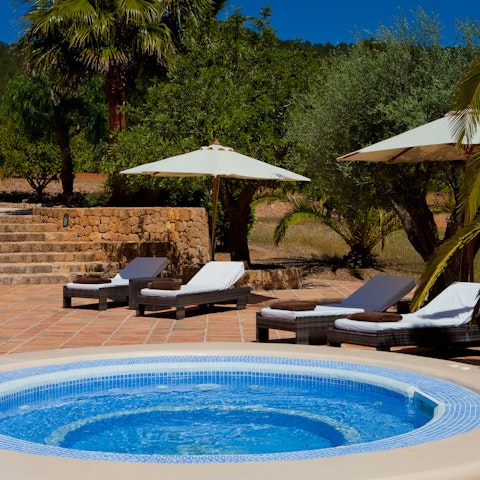 Soak your troubles away in the private Jacuzzi