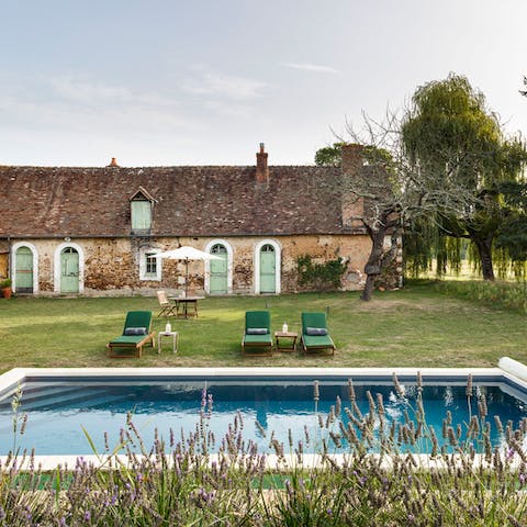 Take a swim in the outdoor pool