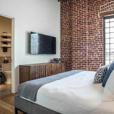 Snuggle up in bed while you watch a movie