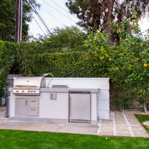 Grill up some fresh, local fare on the professional barbecue