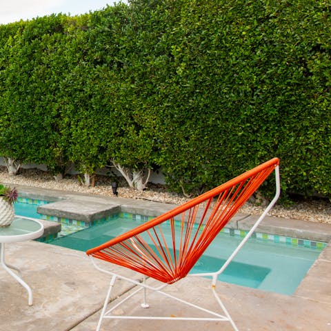 Stargaze all night from the warmth of the outdoor jacuzzi