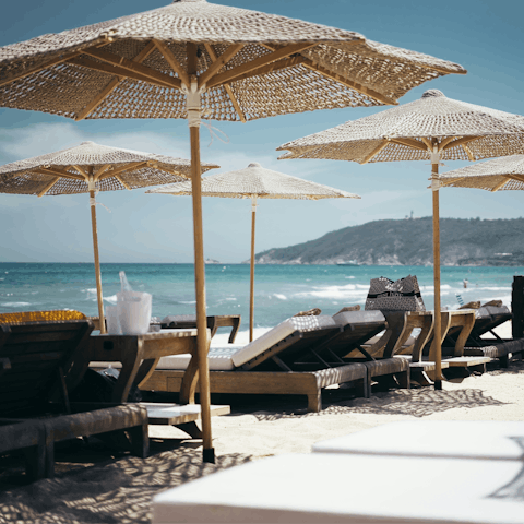 Spend blissful afternoons relaxing on the beach