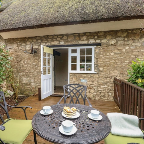 Enjoy breakfast on the private terrace