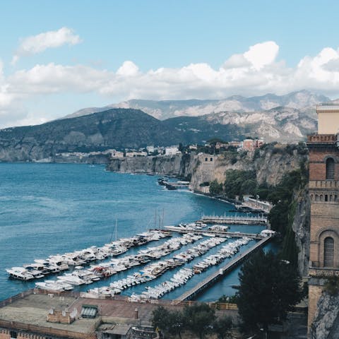 Spend a day sightseeing in Sorrento – a short drive away