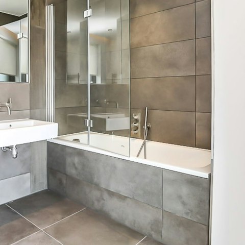 Treat yourself to a long soak in the tub, a glass of bubbly in hand