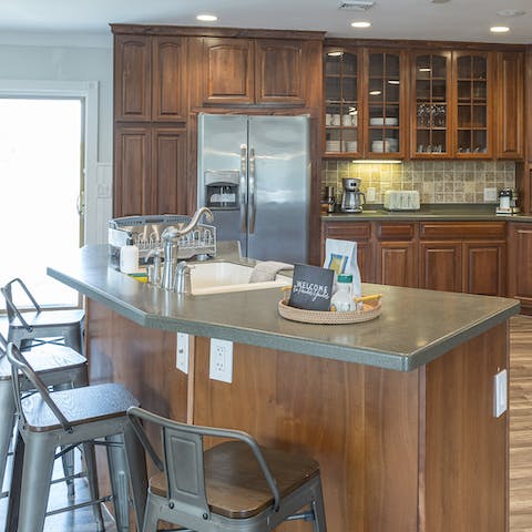 Start your day with a fresh brew from the drip coffee machine