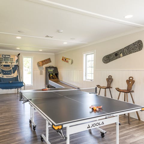 Get competitive and choose from a selection of games in the games room