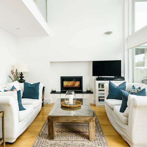 Snuggle up by the fire after a day of adventures on and off the water