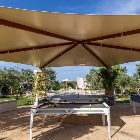 Get competitive with a few rounds in the outdoor games area