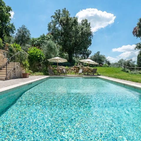 Keep cool on warm afternoons with a gentle swim in the pool