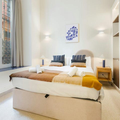 Wake up feeling refreshed in one of the light-filled bedrooms