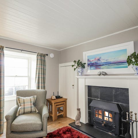 Get cosy in front of the fireplace on chilly evenings