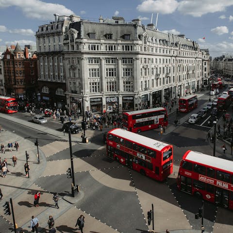 Take a fifteen-minute Tube ride to Oxford Circus