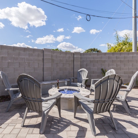 Unwind around the fire as the day cools off