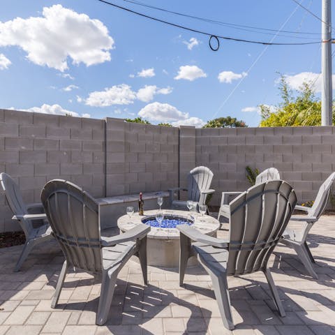 Unwind around the fire as the day cools off