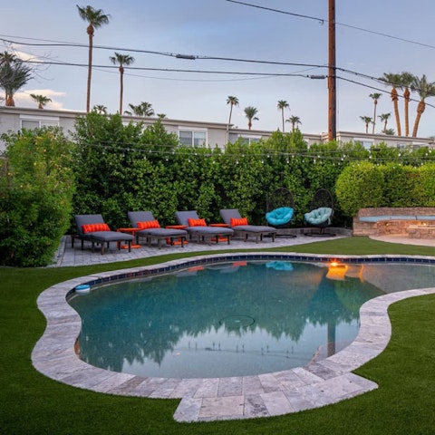 Spend blissful afternoons lounging by the pool