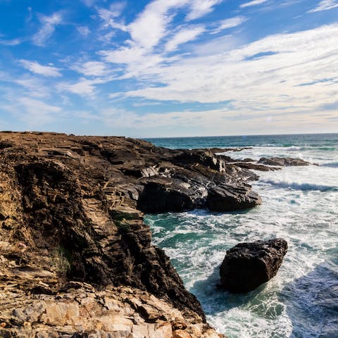 Head to Padstow for a day on the coast – it's a thirty-five-minute drive away