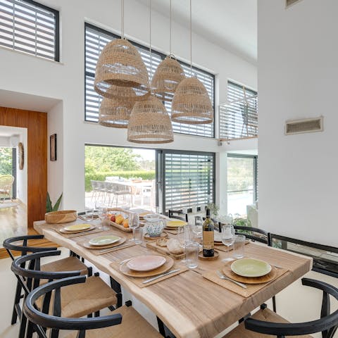 Savour fresh local produce and wine served at home