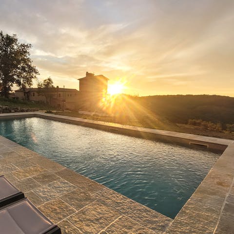 Soak up the far-reaching views from the private pool