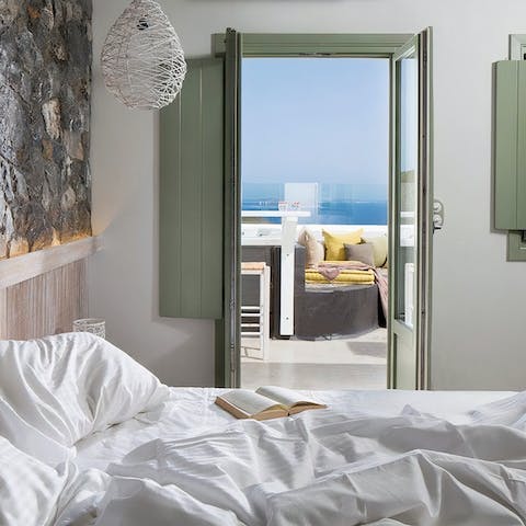 Step outside after a morning stretch to bathe in the sun