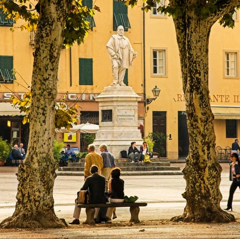 Take a moment to enjoy the atmosphere in a historic square