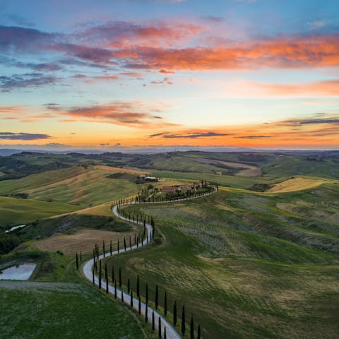 Explore the enchanting Tuscany countryside from this typical village