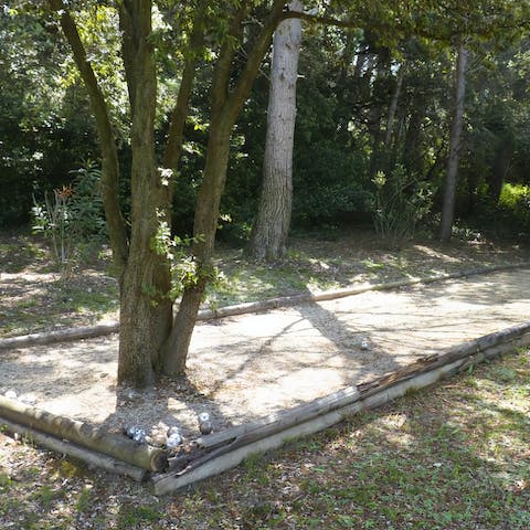 Play a game of Petanque in amid the romantic setting of the garden