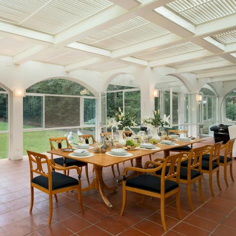 Gather for magical evening meals prepared by a private chef