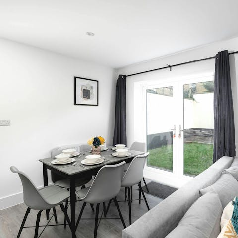 Open the patio doors when the sun is shining