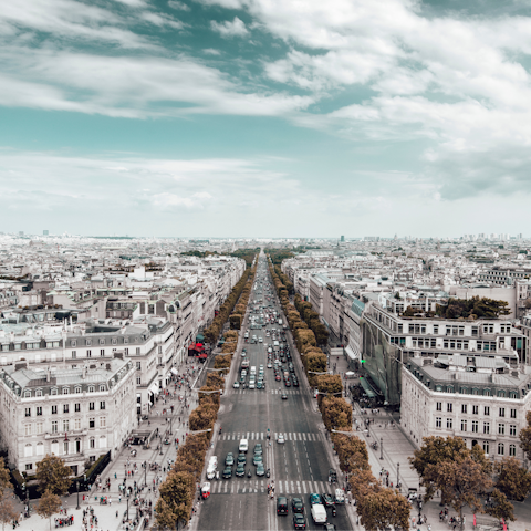 Shop along the famous Champs-Élysées, a short walk away