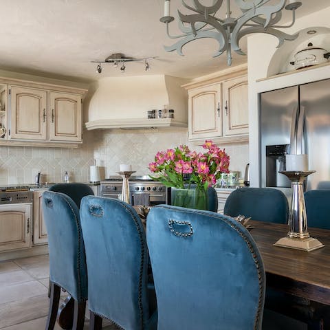 Come together for a tasty lunch of French delights in the charming kitchen