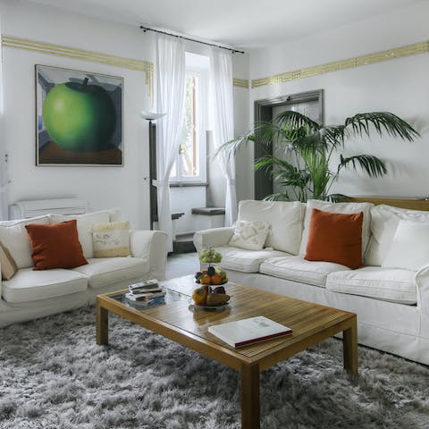 Unwind in the comfortable lounge area