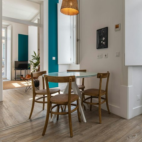 Spend a laid-back evening at home, sharing a bottle of Vinho Verde around the dining table as you plan tomorrow's itinerary