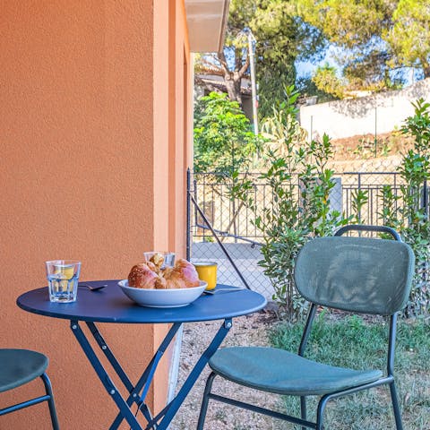 Savour meals outside on your private terrace