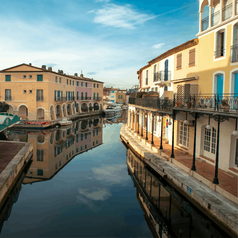 Explore charming Port Grimaud, just 5.5 km away