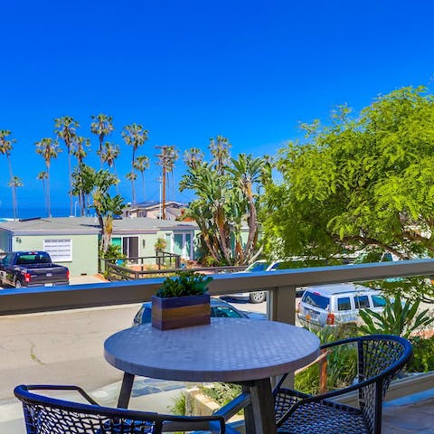 Sip your morning coffee outside on the balcony each morning