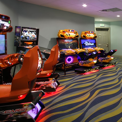 Let the kids loose in the on-site games room