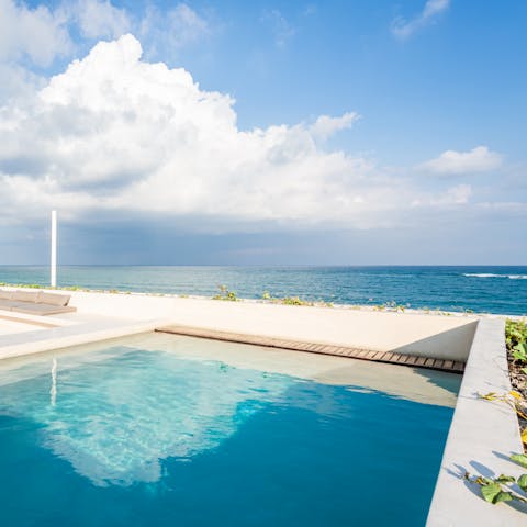 Enjoy mesmerising ocean views from the roof terrace