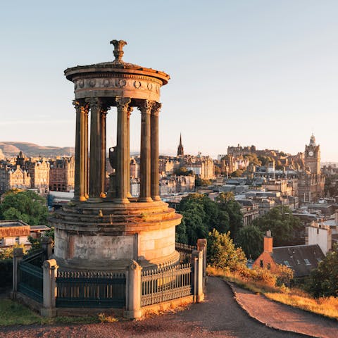 Catch a Scottish sunset from Calton Hill