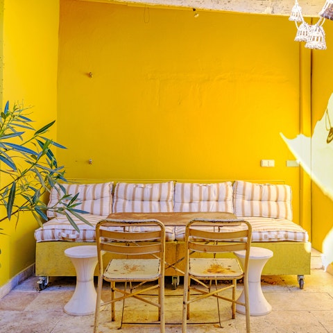 Grab a drink and book and relax on the terrace