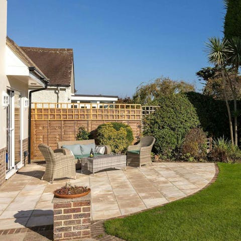 Gather in the sunny garden for evening drinks