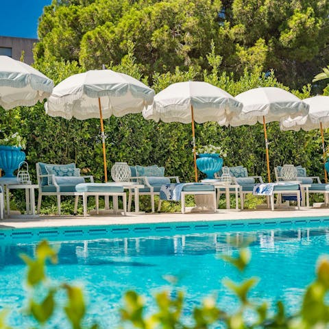 Soak up the sun at the private pool