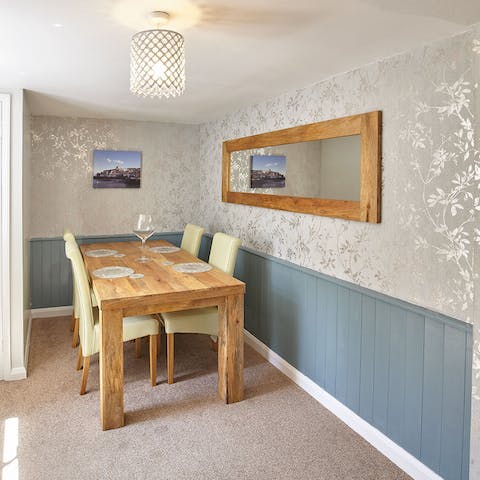 Serve up some local Yorkshire delicacies at the dining area